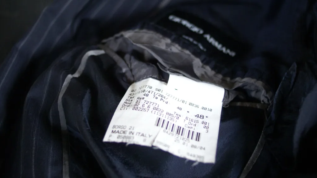 Armani Jacket, Tag